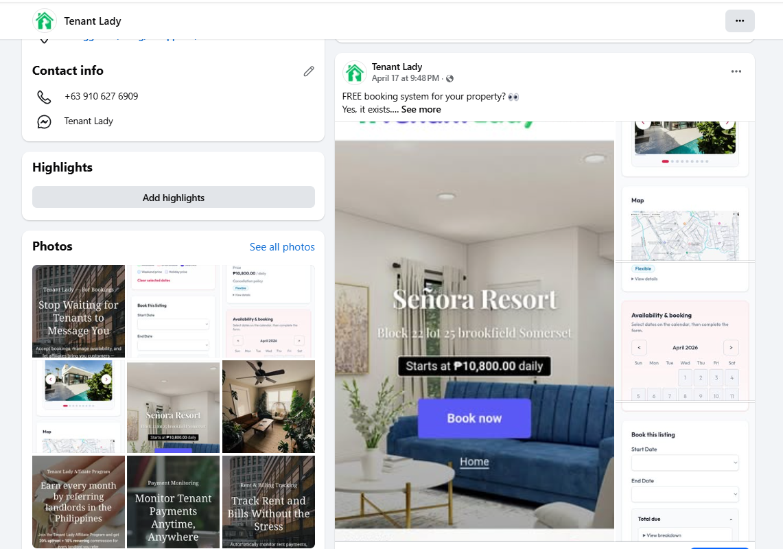 14 Days FB Posts for Affiliates (Property Owners) featured image